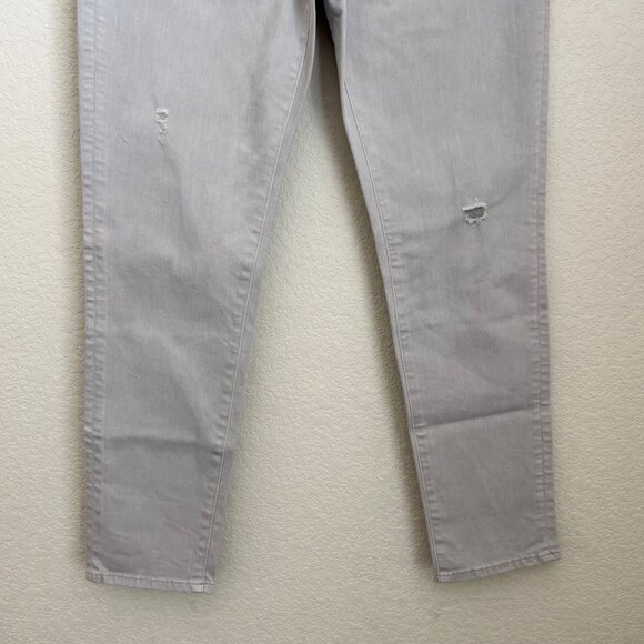 American Eagle Airflex+ Mens Gray Slim Straight Jeans Size 34x30 Distressed - Picture 8 of 12